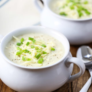 Cheesy Cauliflower Soup Slow Cooker Style