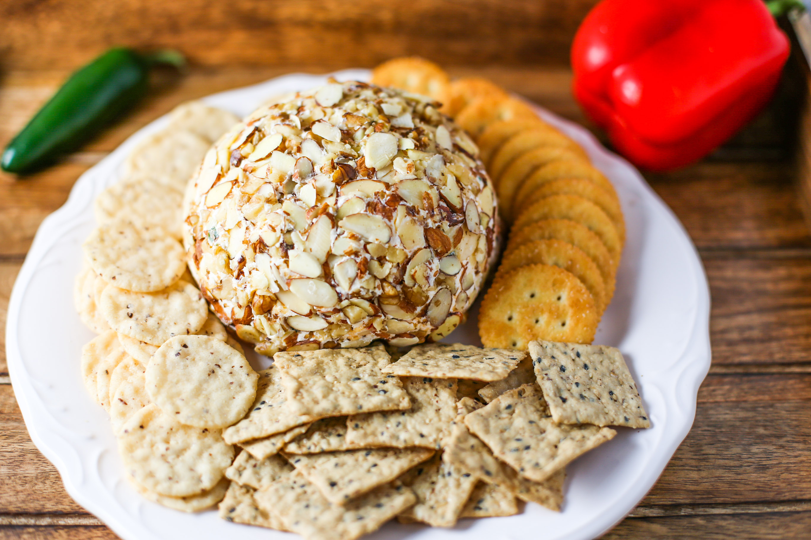 Jalapeno and Red Pepper Cheese Ball