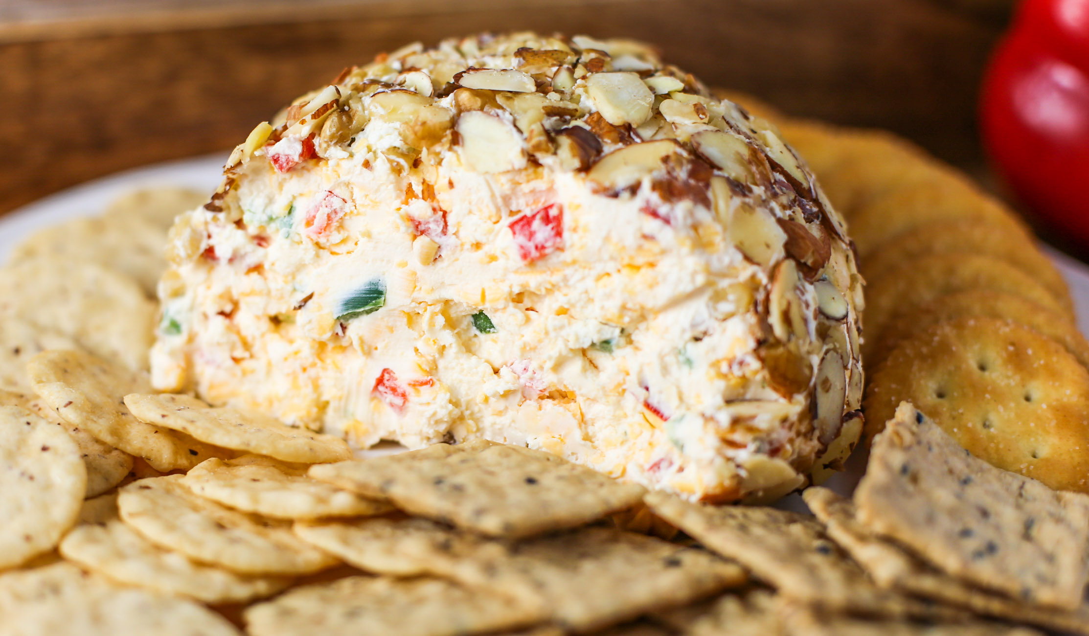 Jalapeno and Red Pepper Cheese Ball