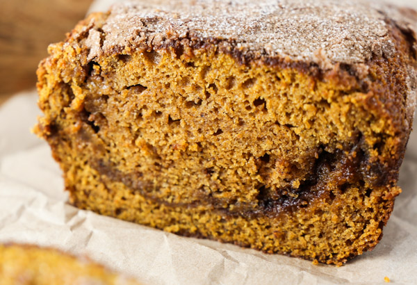 Pumpkin Cinnamon Swirl Bread