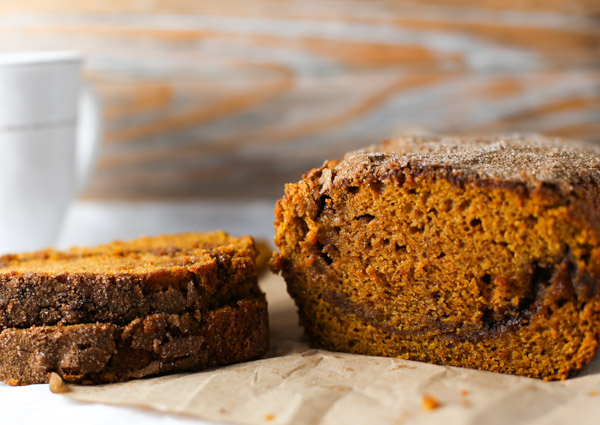 Pumpkin Cinnamon Swirl Bread