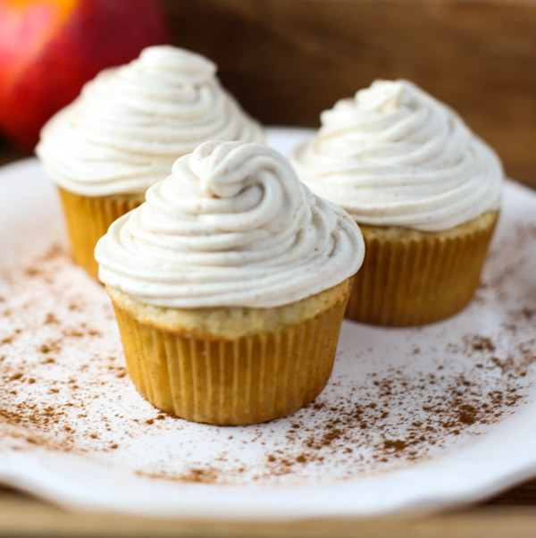 Apple Spice Cupcakes with Cinnamon Cream Cheese Frosting