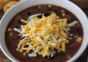 Quick Black Bean Soup - Tabs & Tidbits