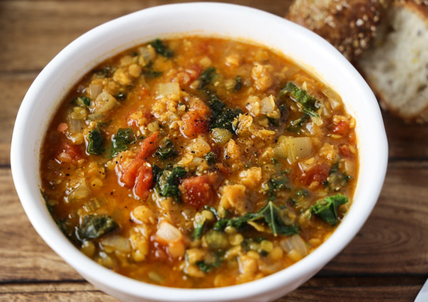 Red Lentil Kale Soup