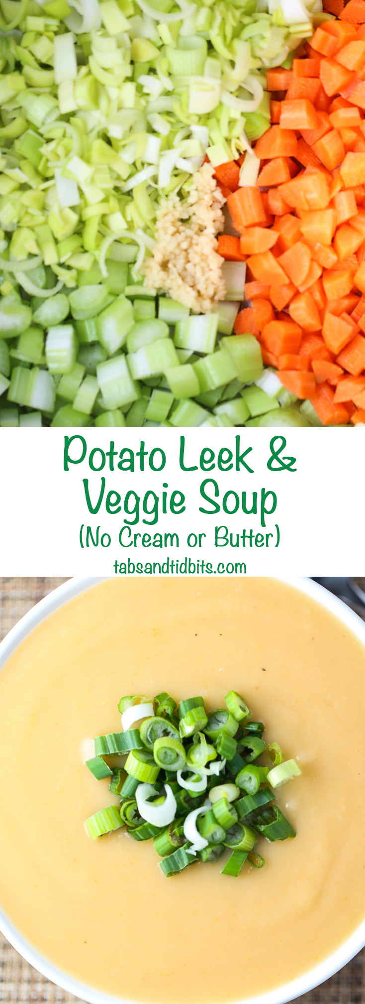 Potato Leek & Veggie Soup - No Cream or Butter! Naturally vegan & vegetarian friendly! Naturally delicious!