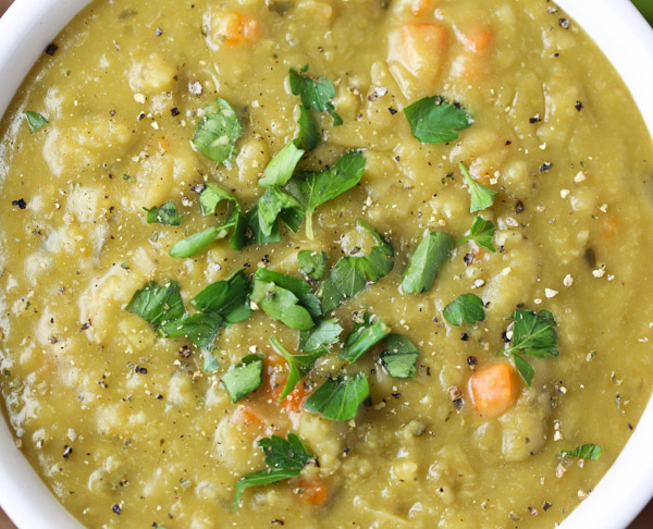 Crockpot Vegan Yellow Split Pea Soup - Vegan With Curves