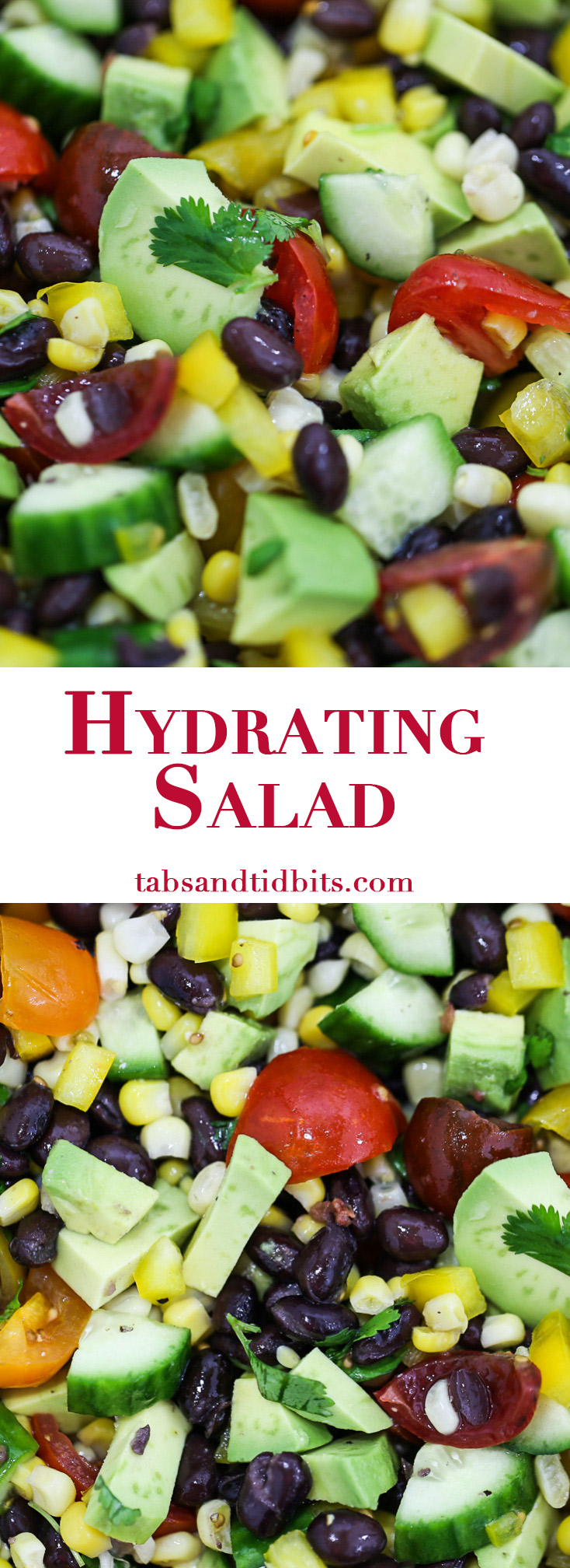 Hydrating Salad - A colorful and refreshing salad full of veggies that provide delicious hydration.