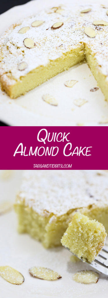 Quick Almond Cake - Tabs & Tidbits