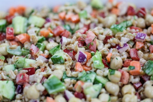 Refreshing Garbanzo & Chopped Veggie Salad