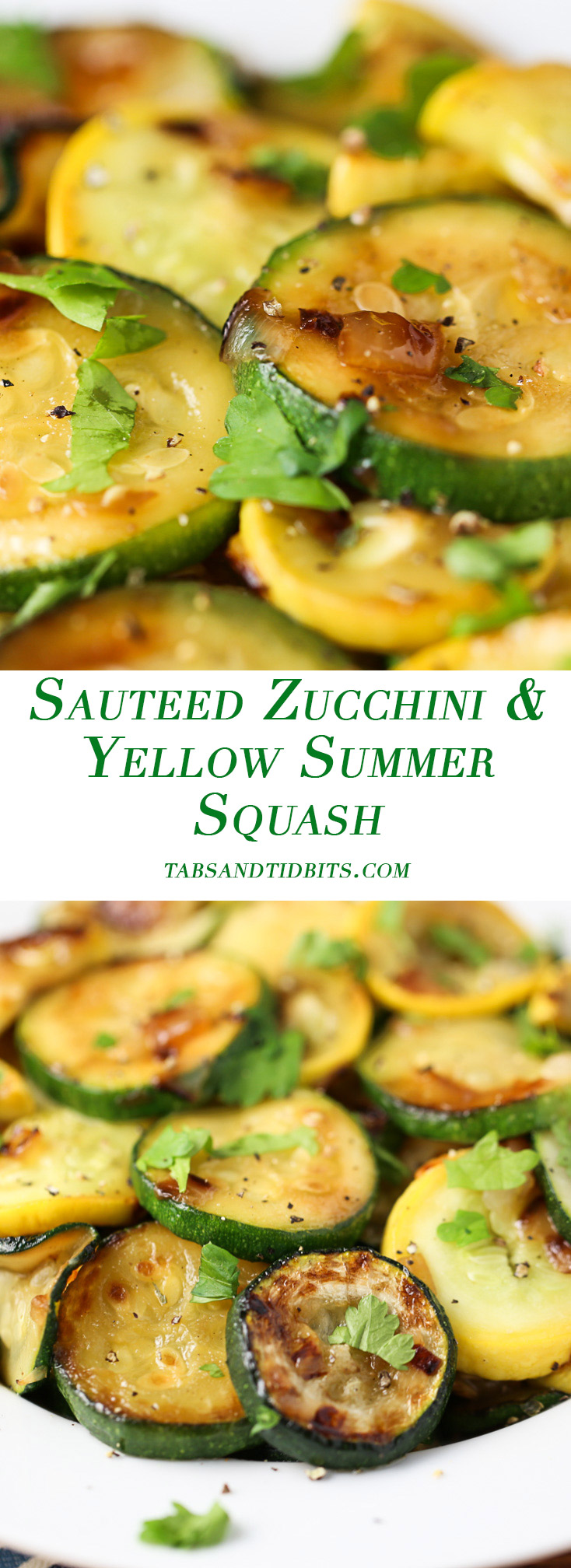 Sauteed Zucchini & Yellow Summer Squash - Sauteed squash that is full of flavor and browned texture due to salting.