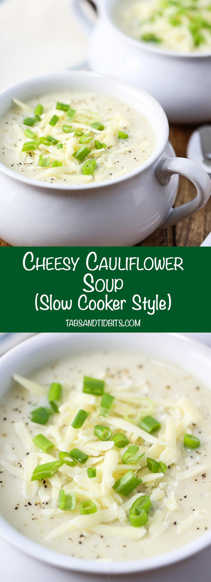 Cheesy Cauliflower Soup - This Cheesy Cauliflower Soup is a perfect low carb choice that delivers great flavor! 