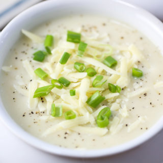 Cheesy Cauliflower Soup Slow Cooker Style