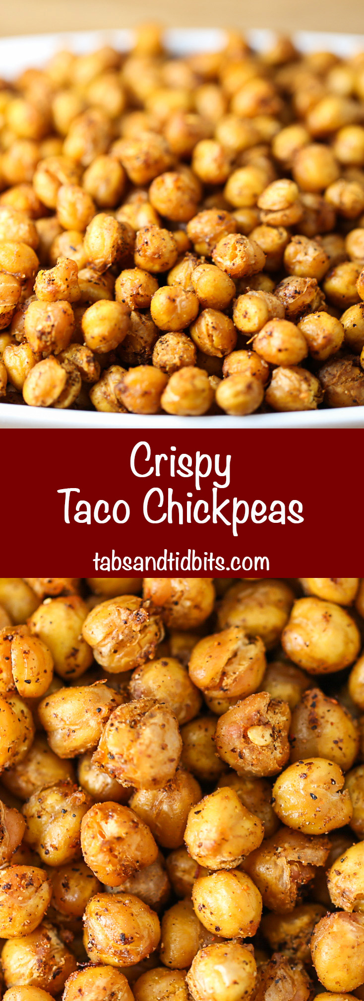 Crispy Taco Chickpeas - Crispy chickpeas with smoky and spicy flavors!