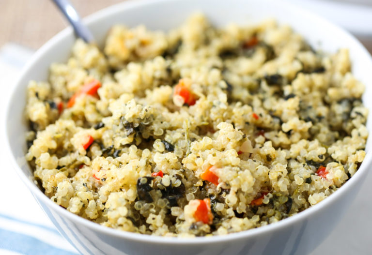 Spinach & Cheese Quinoa Casserole