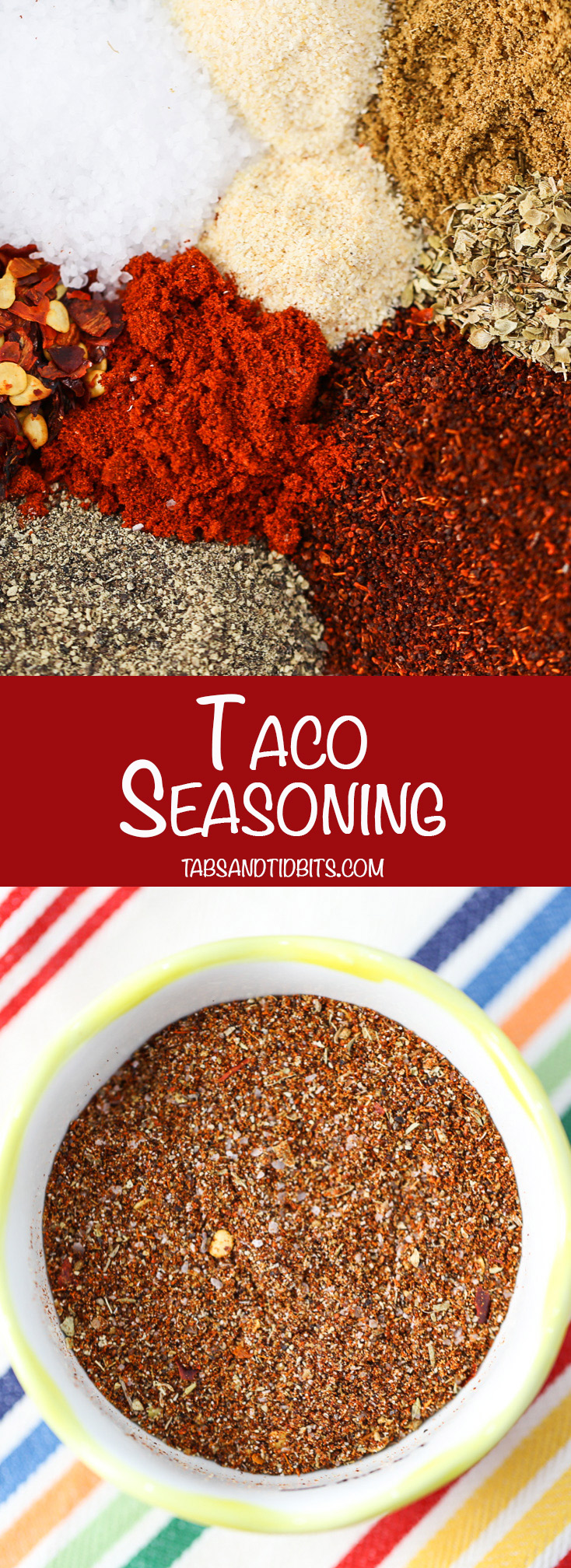 Taco Seasoning - Homemade taco seasoning that is rich and flavorful with a touch of smoky and spicy!