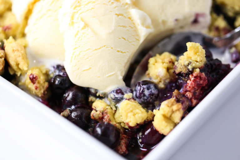 Brown Butter Blueberry Cobbler