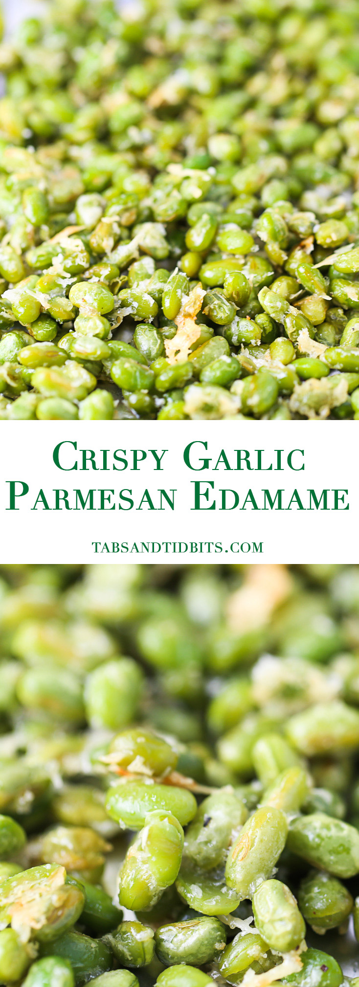 Crispy Garlic Parmesan Edamame - A delicious protein-packed snack that is delicious and healthy!