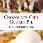 Chocolate Chip Cookie Pie - A sweet brown sugar and butter chocolate chip cookie batter baked into pie perfection!