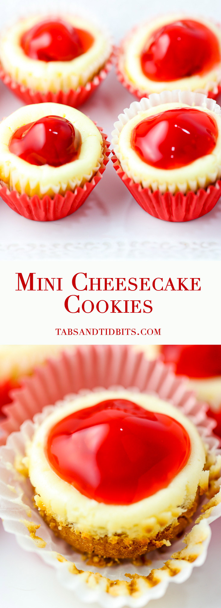 Mini Cheesecake Cookies - A cheesecake and cookie in one perfect bite!