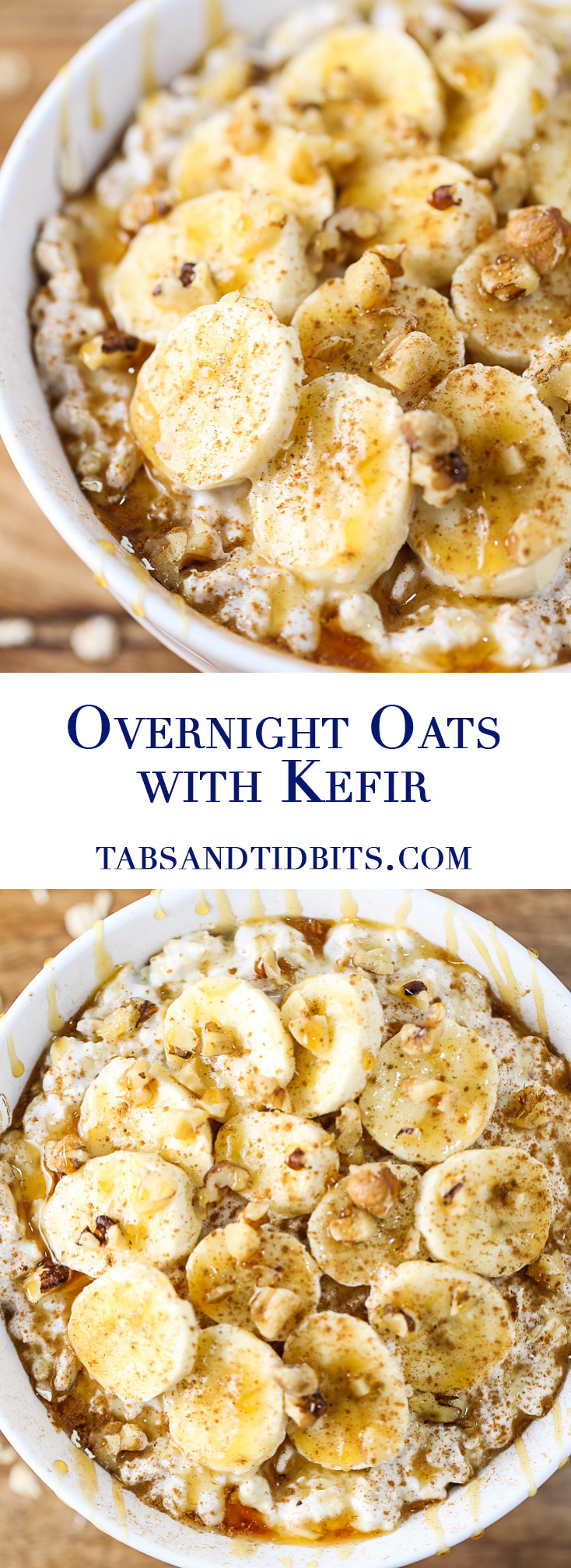 Overnight Oats With Kefir - These overnight oats with kefir provide a filling breakfast with the added benefits of kefir and sweetened naturally with fruit!