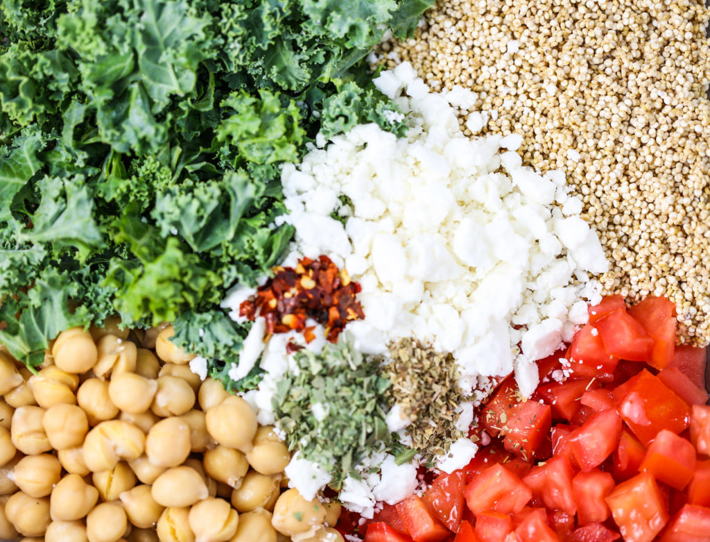 Baked Quinoa with Kale & Chickpeas