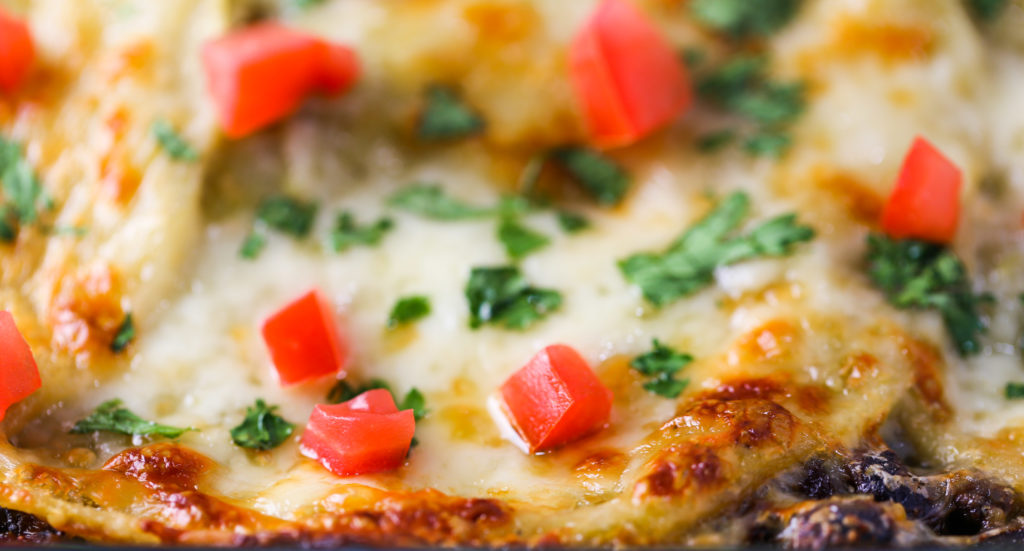 Black Bean and Spinach Enchilada Casserole Tabs & Tidbits