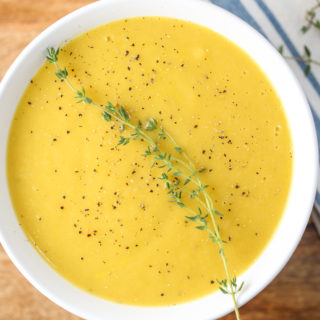 Roasted Cauliflower Thyme Soup - Tabs & Tidbits