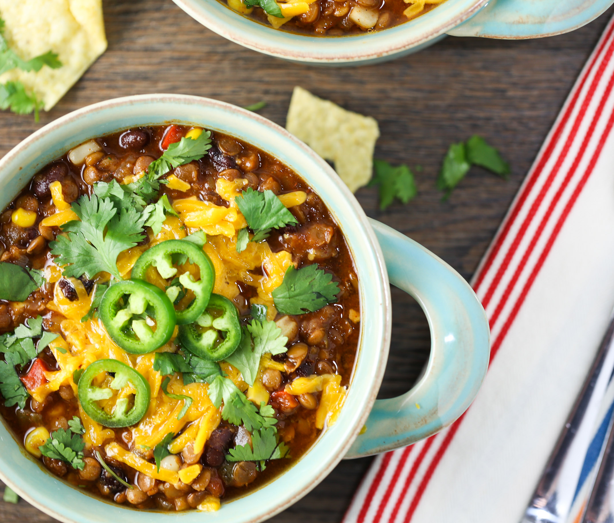 Slow Cooker Taco Lentil Soup