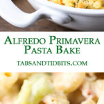 This Alfredo Primavera Pasta Bake is comfort and cozy in every single bite!