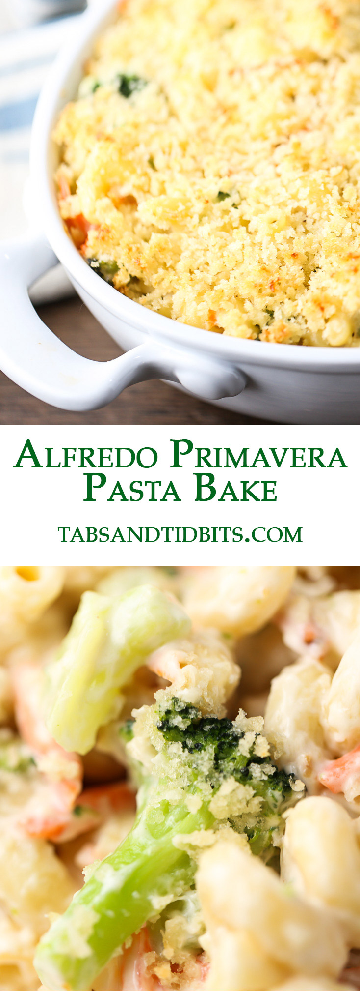 This Alfredo Primavera Pasta Bake is comfort and cozy in every single bite!