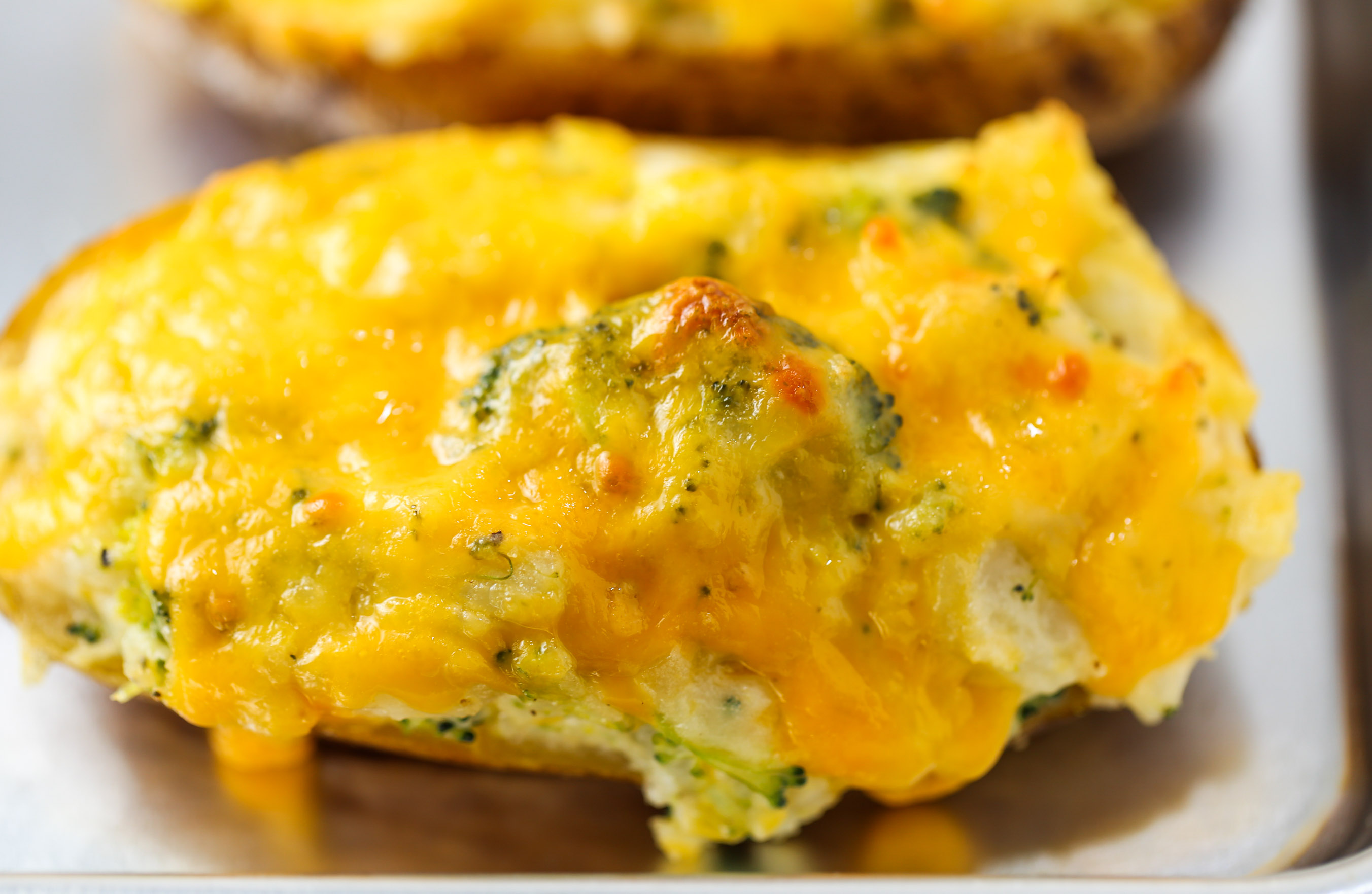 Broccoli & Cheese Twice Baked Potatoes