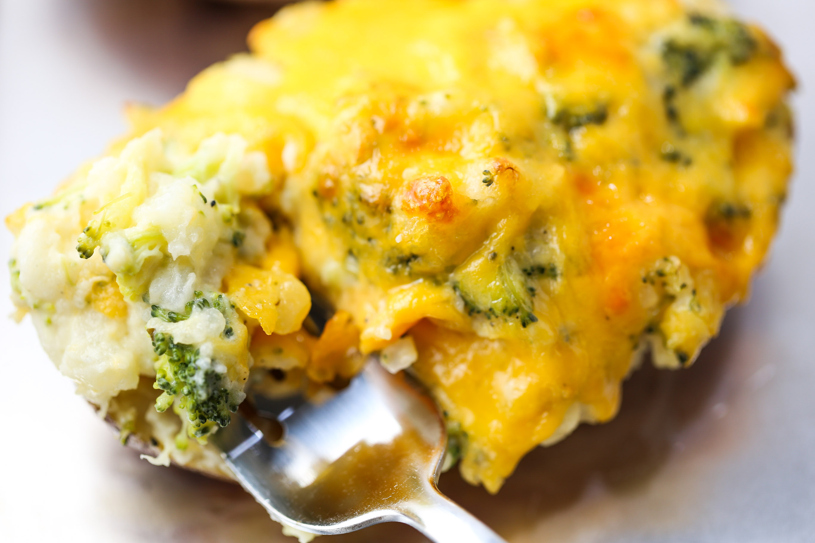 Broccoli & Cheese Twice Baked Potatoes
