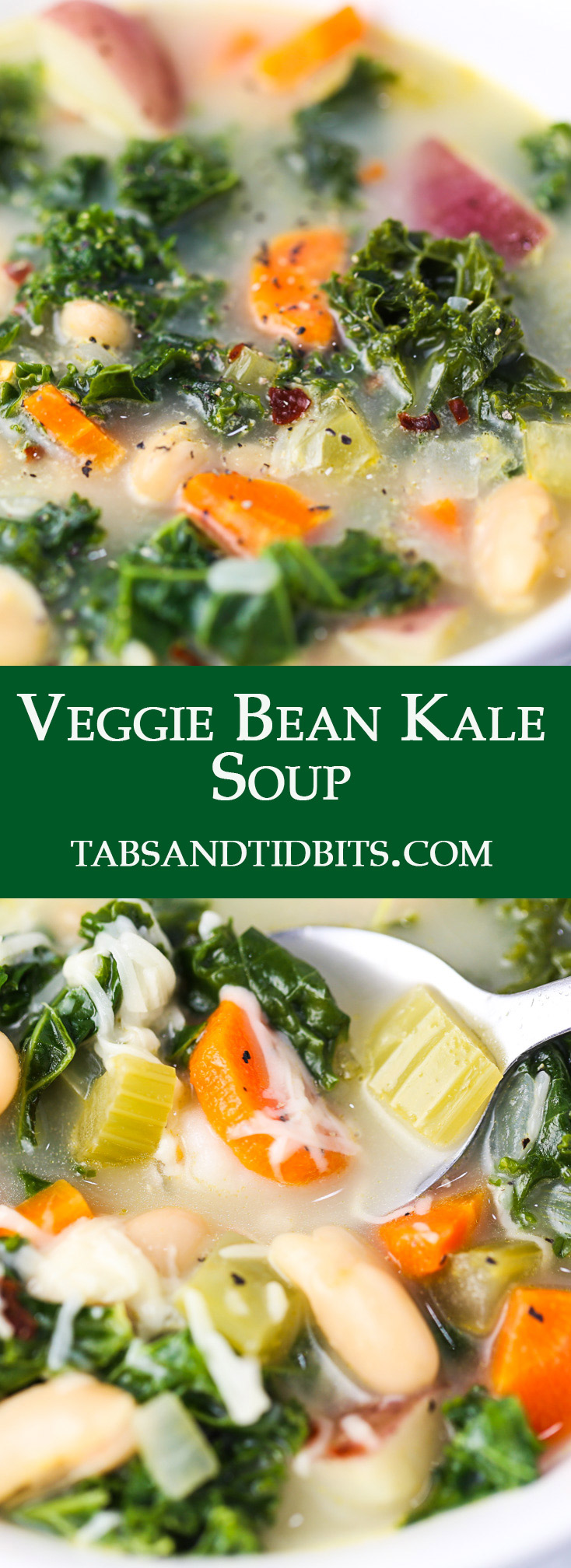 This Veggie Bean Kale is soup is nutritious and protein packed with a hint of spice!