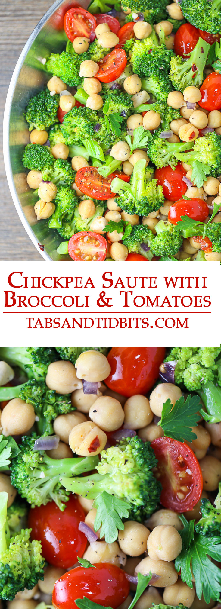Fresh veggies and protein & fiber rich chickpeas sauteed with a hint of heat!