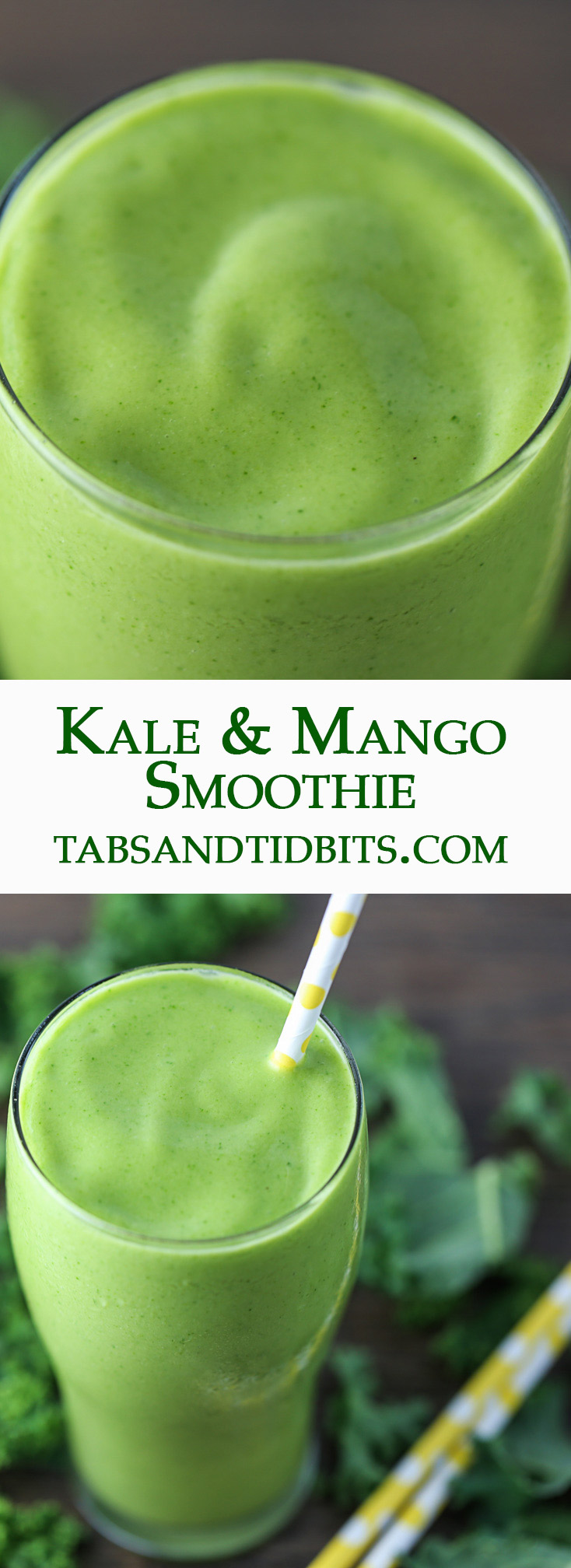 Kale, mango, coconut, and a touch of ginger blended into one delicious and healthy smoothie!