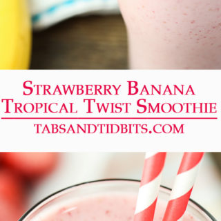 This smoothie is the classic strawberry and banana smoothie with the addition of creamy coconut milk to give deliver a delicious tropical twist!
