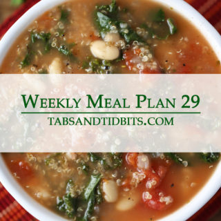 Weekly Menu 29