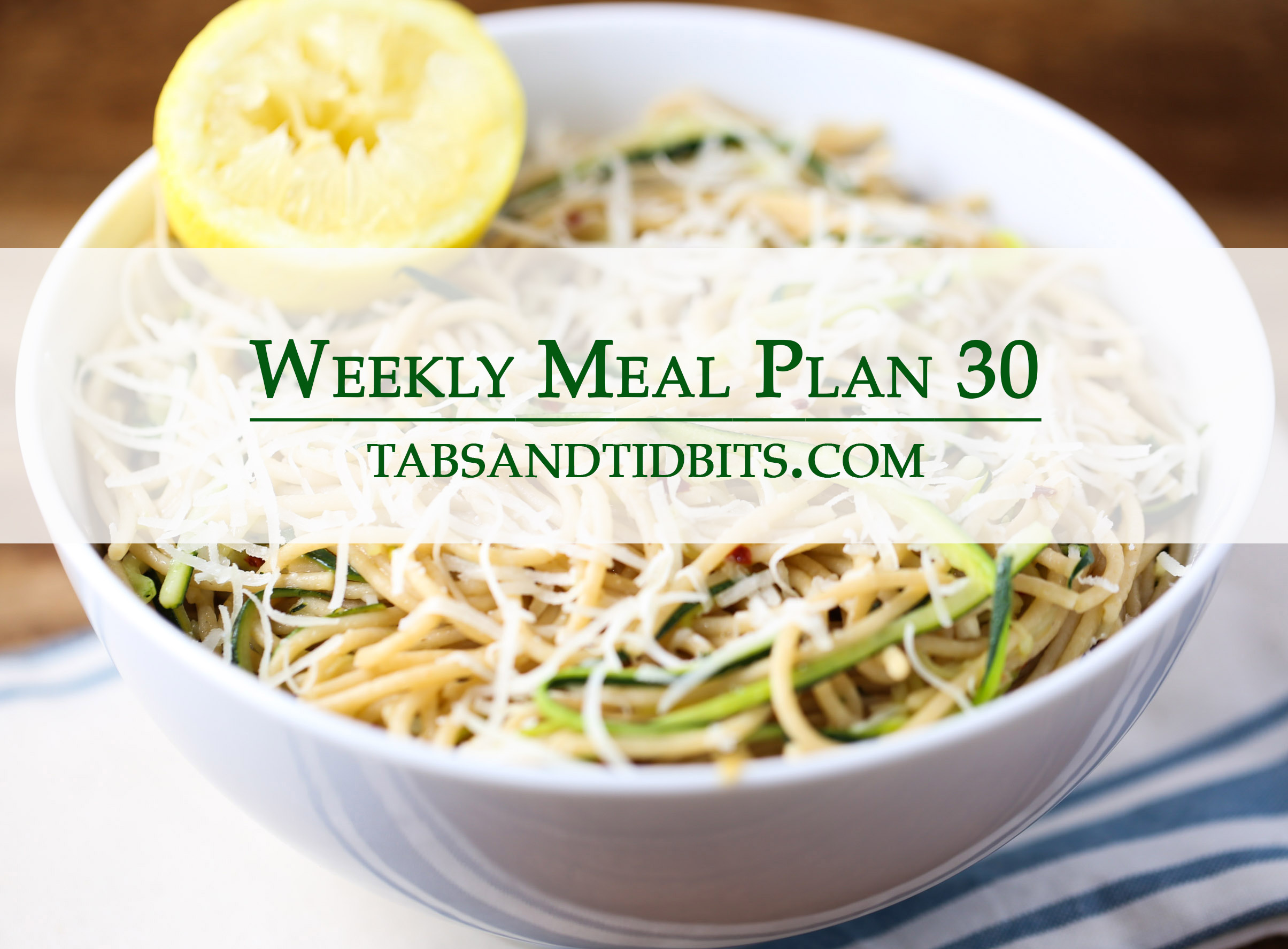 Weekly Menu 30