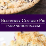 The Blueberry Custard Pie is a divine combination of fresh blueberries in a creamy filling topped with a sweet and buttery streusel topping!