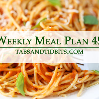 Vegetarian weekly meal plan!