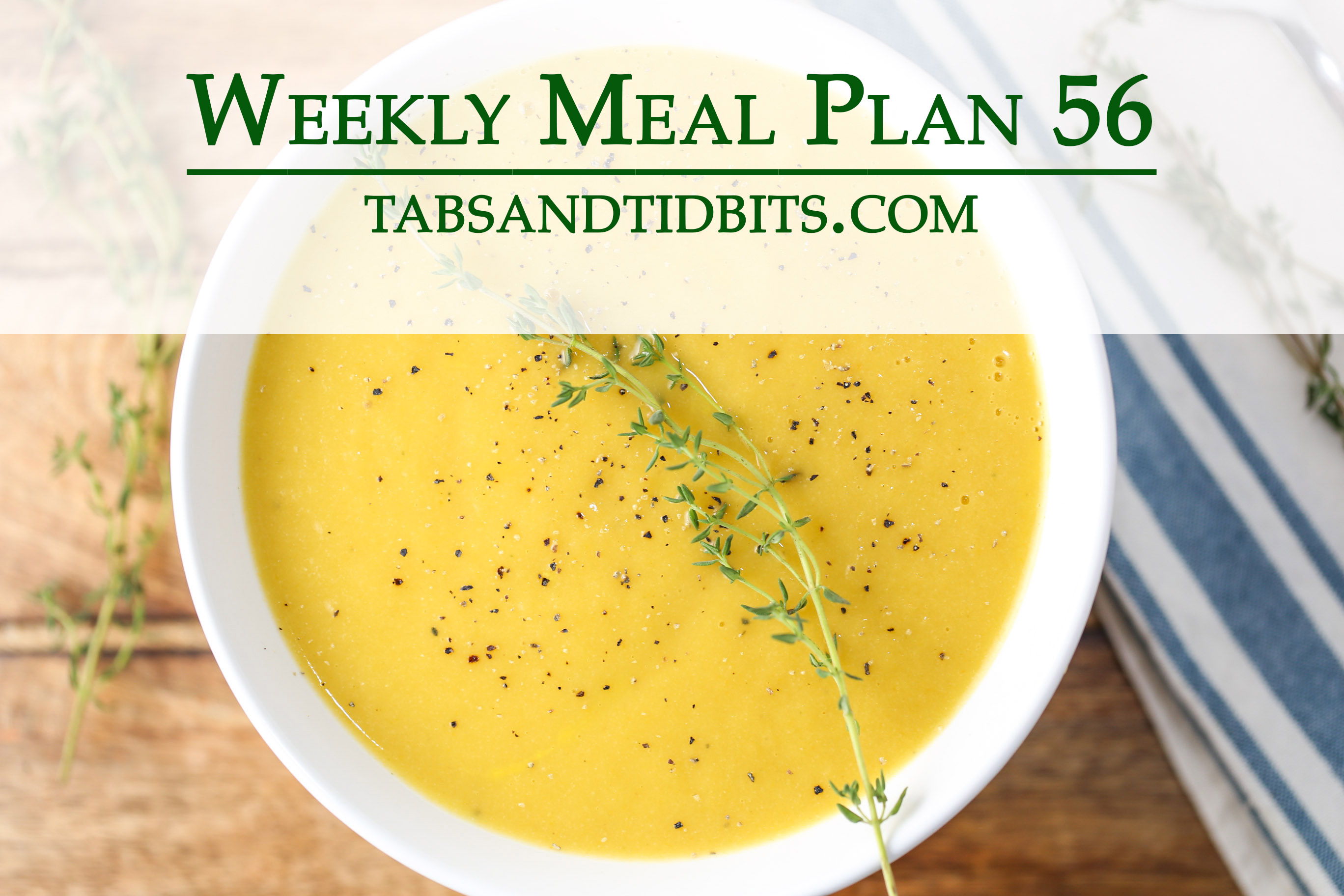Vegetarian Weekly Meal Plan!