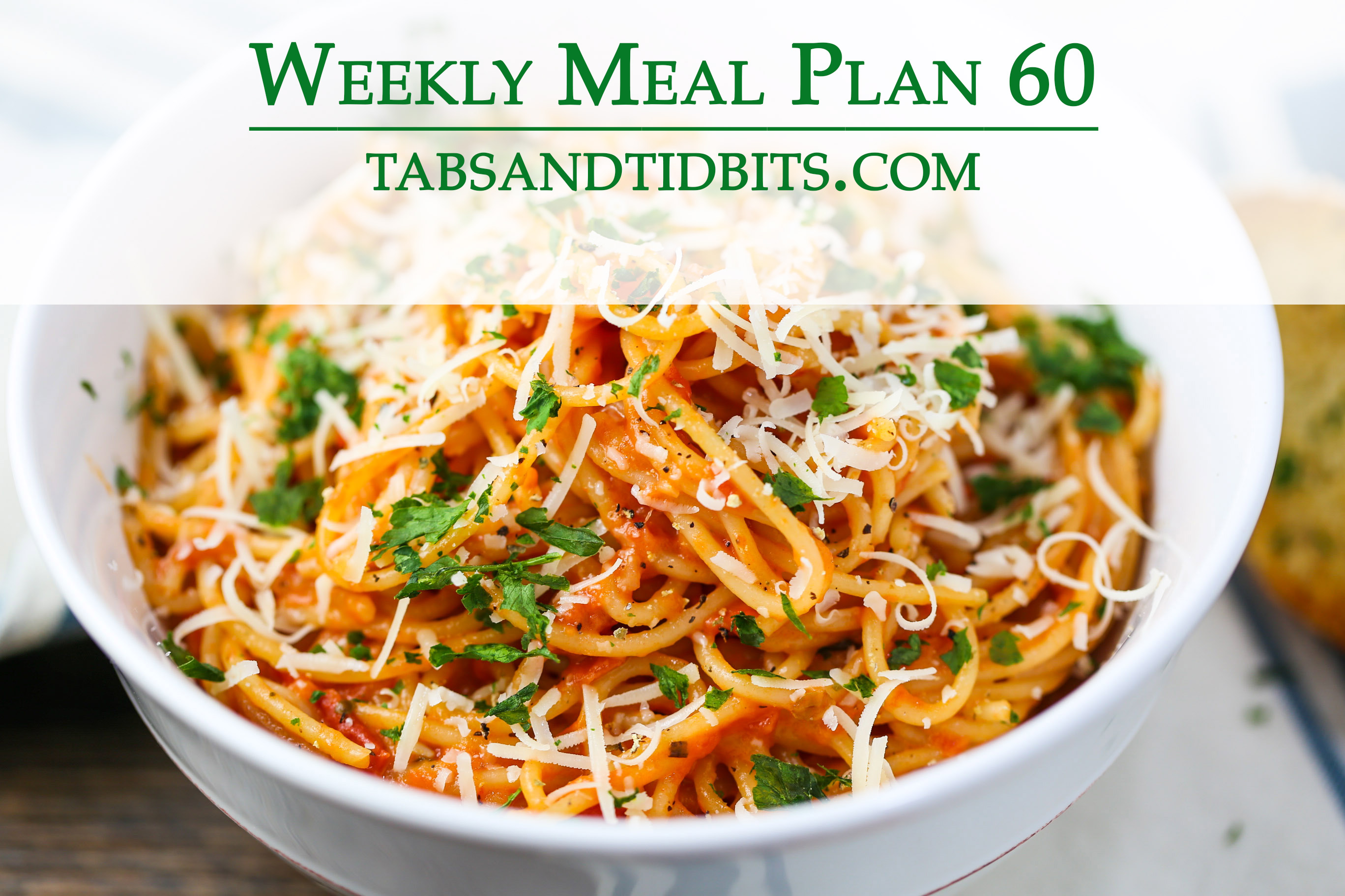 Vegetarian Weekly Meal Plan!