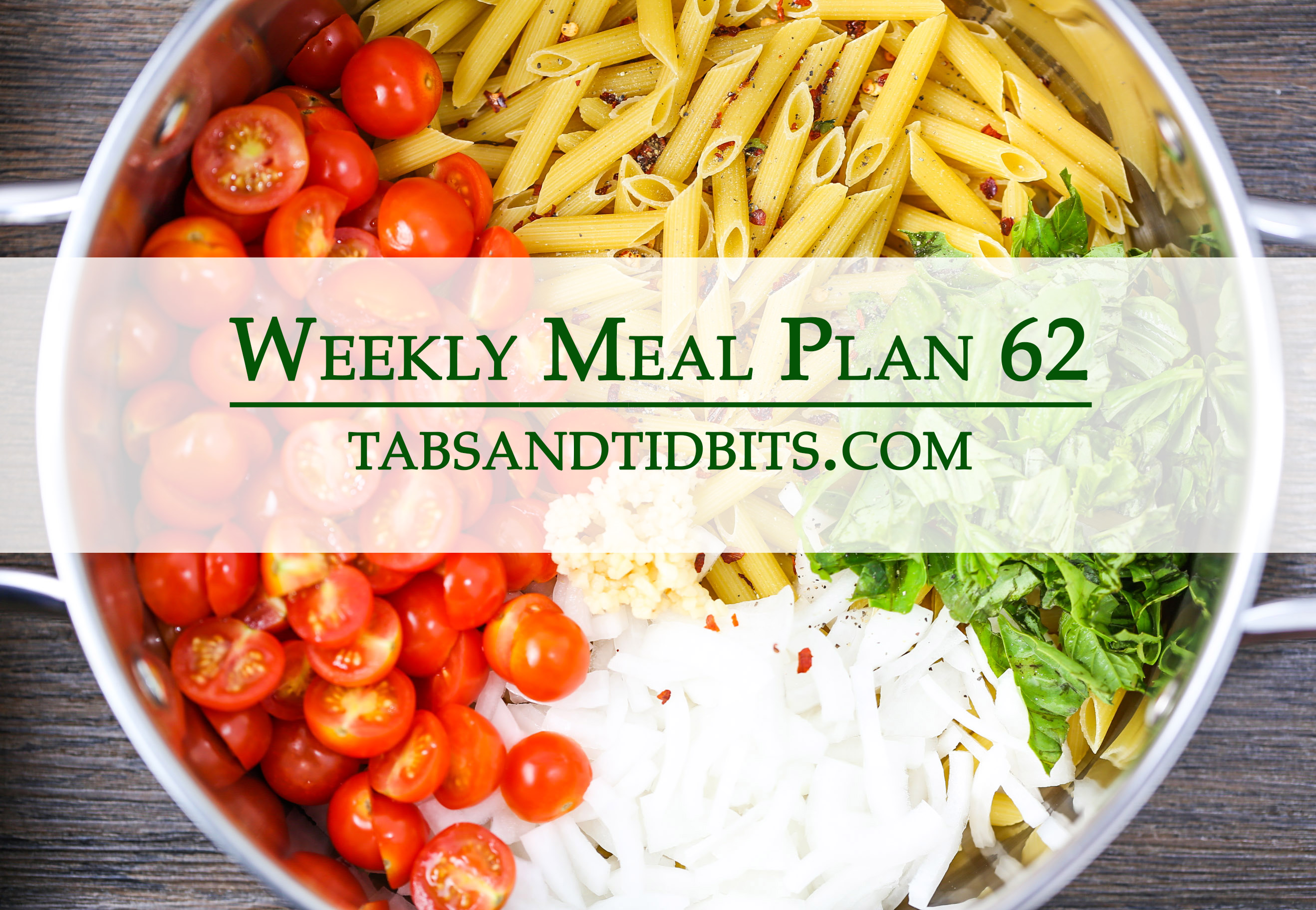 Vegetarian weekly meal plan!