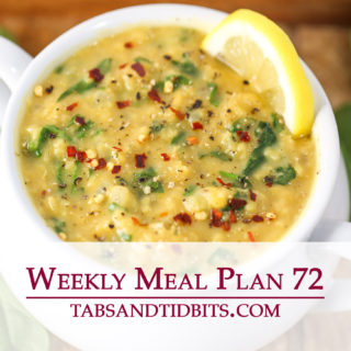 Vegetarian weekly meal plan!