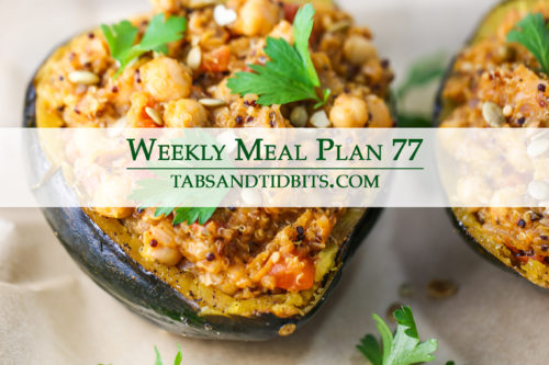 Vegetarian weekly meal plan full of easy to make dinners!