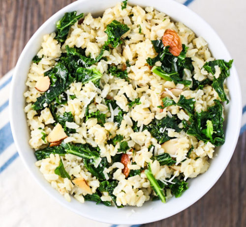 Brown Rice with Kale - Tabs & Tidbits