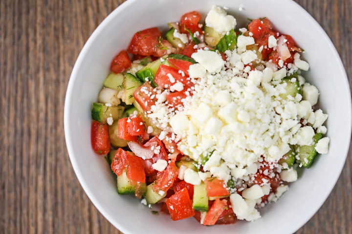 Greek Tomato & Cucumber Salad
