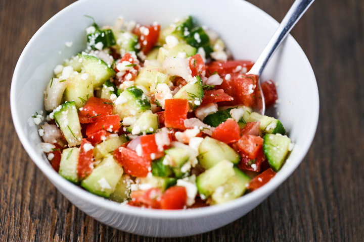 Greek Tomato & Cucumber Salad